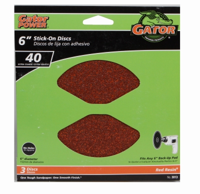 3-Pack 6-Inch Stick-On Extra-Coarse Sanding Disc