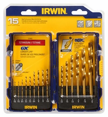 15-Piece Pro Titanium Drill Bit Set