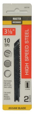 2-Pack 3-1/8-Inch 10-TPI High-Speed Steel Metal-Cutting Jigsaw Blade