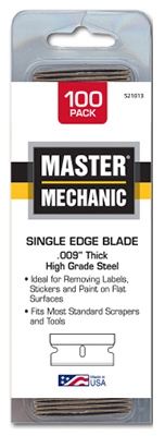 Single-Edge Razor Blades, .009-In., 100-Pk.