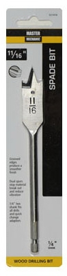 Wood Boring Bit, Spade, 11/16-In.