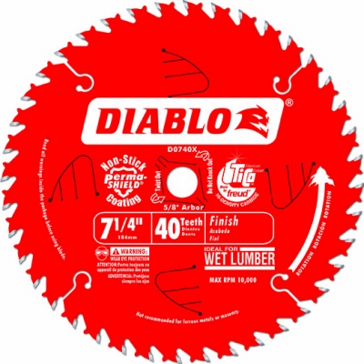 7.25-Inch 40-TPI Diablo Finishing Blade