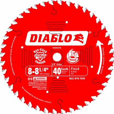 8.25-Inch 40-TPI Diablo Finishing Blade