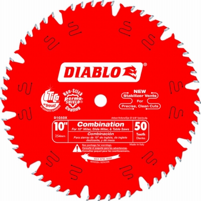 10-Inch 50-TPI Diablo Combination Blade
