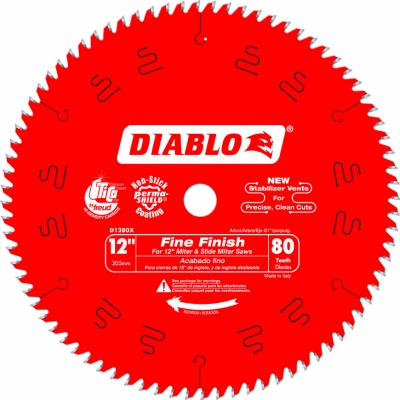 12-Inch 80-TPI Diablo Fine-Finishing Blade