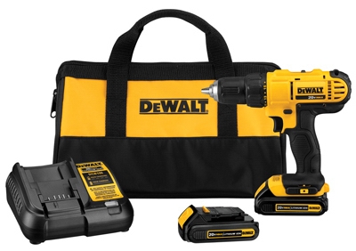 Compact Cordless Drill Driver, 20-Volt Lithium-Ion Battery