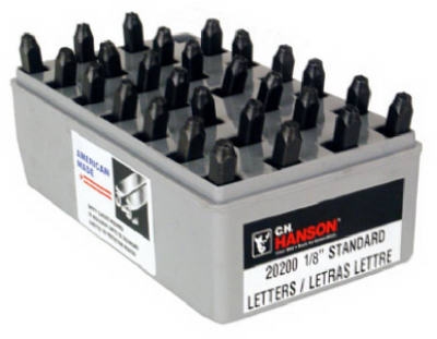Letter Stamp Set, 1/8-In., 27-Pc.