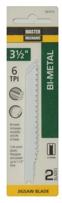 2-Pack 3.5-Inch 6-TPI Bi-Metal/Cobalt Jigsaw Blade
