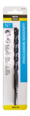 Percussion Masonry Drill Bit, 3/8 x 6-In.