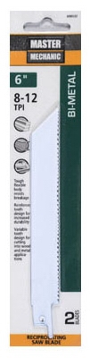 2-Pack 6-Inch 8/12-TPI Bi-Metal/Cobalt Reciprocating Saw Blade