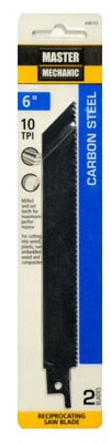 2-Pack 6-Inch 10-TPI Carbon Wood-Cutting Reciprocating Saw Blade