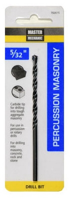 Percussion Masonry Drill Bit, 5/32 x 4-In.