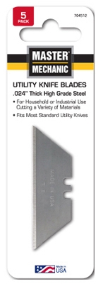 Utility Knife Blades, Heavy-Duty, .024 Gauge, 5-Pk.
