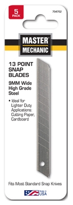 9MM 13-Point Snap Blades, 5-Pk.