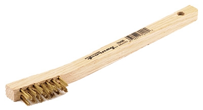 Wire Scratch Brush, Brass, 7.75-In.