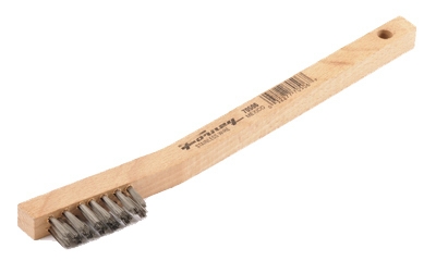Stainless Steel Scratch Brush with 7.75-In. Wood Handle