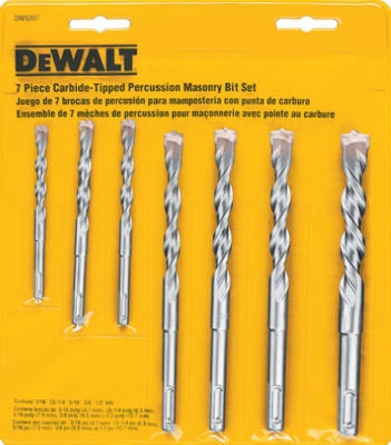 7-Piece Percussion Masonry Drill Bit Set