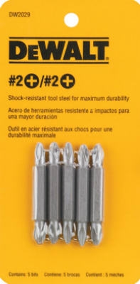 #2 Double-Ended Screwdriver Bit, 5-Pk.