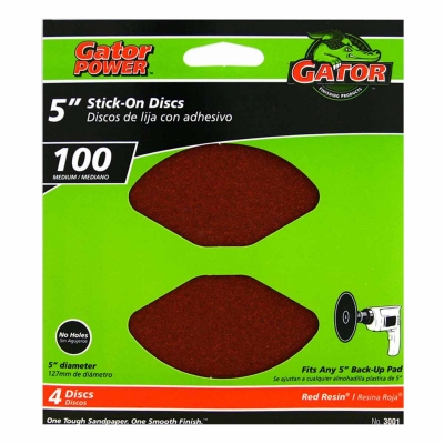 Sanding Discs, Aluminum Oxide, 150-Grit, 5-In., 4-Pk.