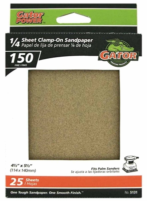 Sanding Sheets, Aluminum Oxide, 150-Grit, 4.5 x 5.5-In., 25-Pk.