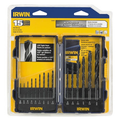 Drill Bit Set, Black Oxide, 15-Pc.