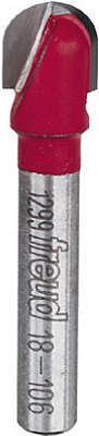 3/8-Inch 2-Flute Carbide Round-Nose Router Bit
