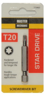 Master Mechanic Torx 20 2-Inch Screwdriver Bit
