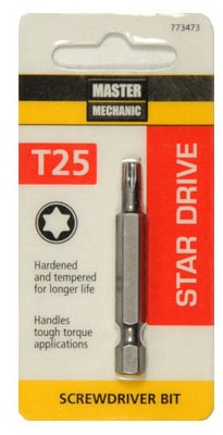 Master Mechanic Torx 25 2-Inch Screwdriver Bit