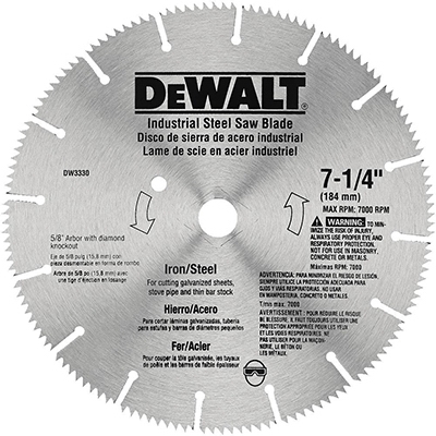7.25-In. Steel & Iron-Cutting Saw Blade