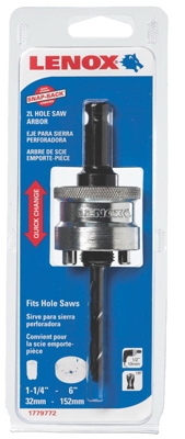 Hole Saw Arbor, Quick Change, 1.25-in. to 6-In.