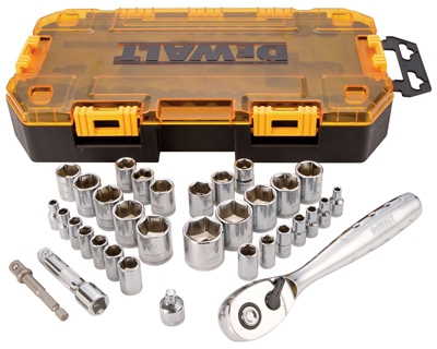 34-Pc. Socket Set, 1/4 & 3/8-In. Drive