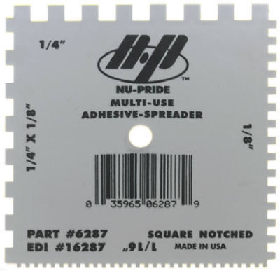 Spreader, Square-Notch, Plastic, 4 x 4-In.