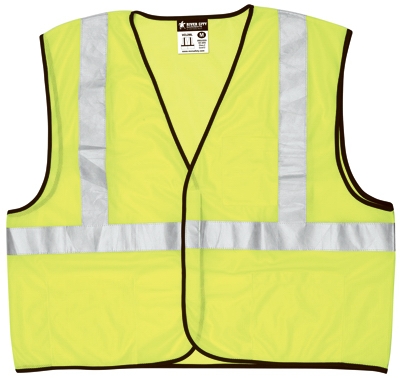 Safety Vest, Class 2, Lime Green Mesh