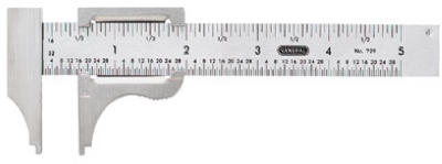 Slide Caliper, Stainless Steel, 4-In.