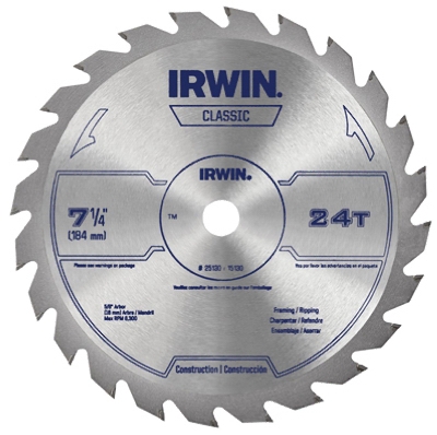 Carbide-Tipped Circular Saw Blade, 7.25-In., 24-Teeth