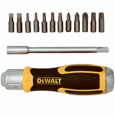 Ratcheting Screwdriver Set, 12-Bits