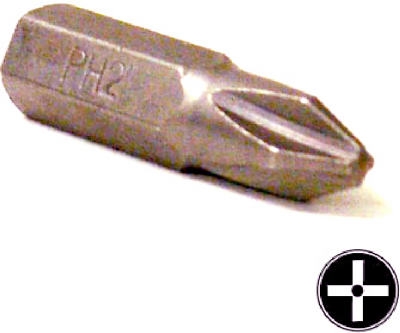 #2 Security Phillips 1-15/16-Inch Power Tip Bit