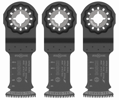 Bosch OSL114JF-3 Starlock Bi-Metal Extra Clean Plunge Cut Blade (3 Pack), 1-1/4 inch