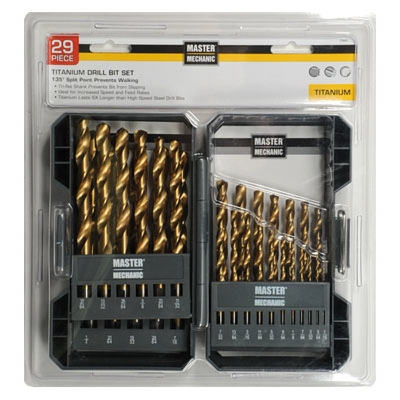 Titanium Drill Bit Set, 29-Pc.
