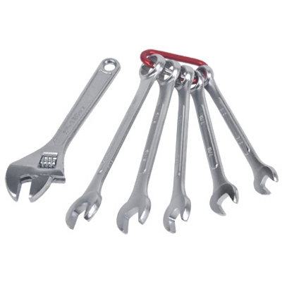 Wrench Set, Chrome-Plated, 6-Pc.