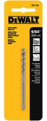 9/64 inch Black Oxide Drill Bit
