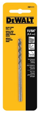11/64 inch BLACK OXIDE DRILL BIT