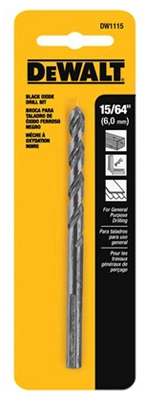 15/64-In. Black Oxide Drill Bit