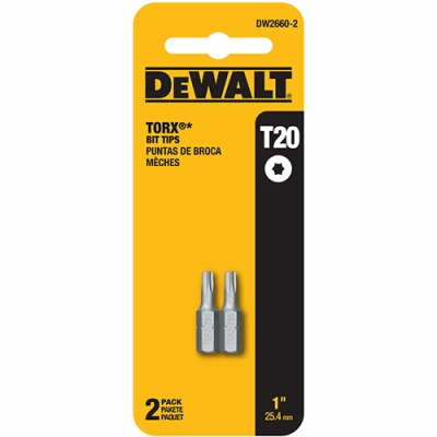 T20 Torx Bit Tip, 1-In., 2-Pk.