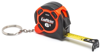 Mini Keychain Measuring Tape, 6-Ft. x 1/2-In.
