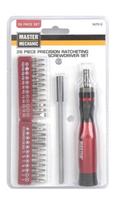 Precision Ratcheting Screwdriver Set, 26-Pc.