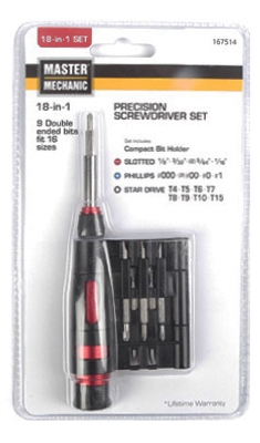 Precision Screwdriver Set, 18-Pc.