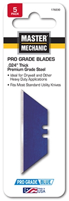 Utility Blades, Professional Grade, Blue, 5-Pk.