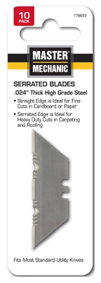 Utility Knife Blades, Serrated, 10-Pk.