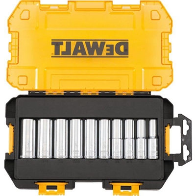 Tough Box Tool Kit, SAE 1/2 inch Drive Deep Socket Set